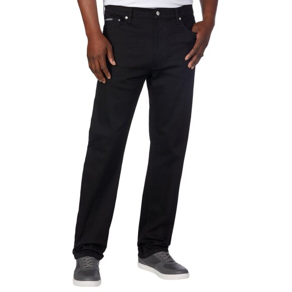 Black - Calvin Klein Men's‎ Slim Straight Jean - Picture 1 of 5